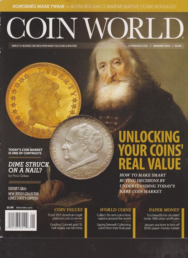 Coin World Magazine January 2016