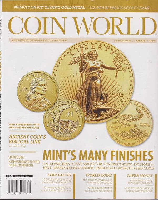 Coin World Magazine June 2016