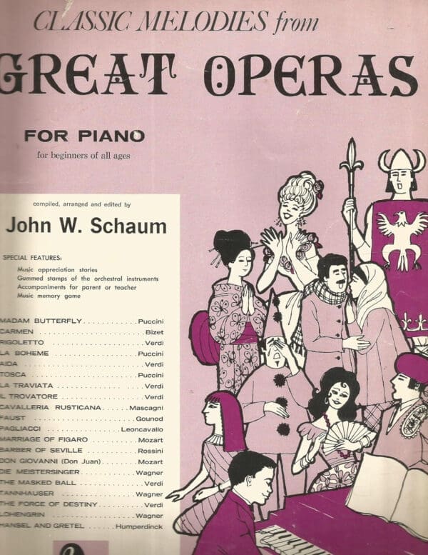 Classic Melodies-Great Operas-for Piano--for Beginners of All Ages