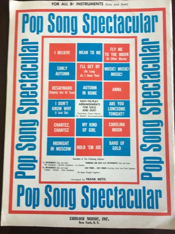 Pop Song Spectacular For All B Flat Instruments, Solo and Duet - Image 4