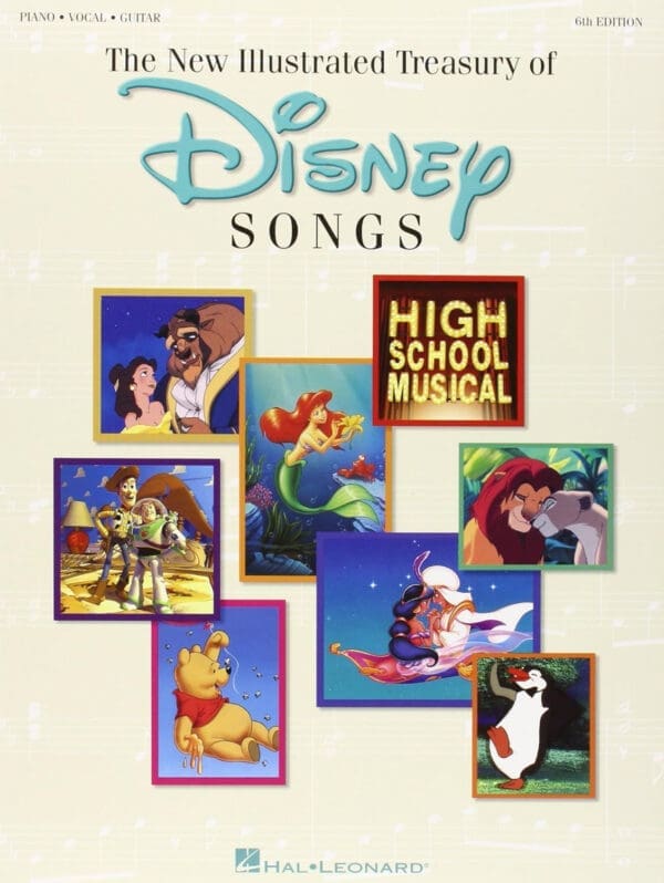 The New Illustrated Treasury of Disney Songs: Piano-Vocal-Guitar Piano, Vocal and Guitar Chords