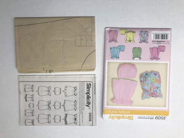 Simplicity 3509 Sewing Pattern Infants Baby Dress Panties Romper - Image 4