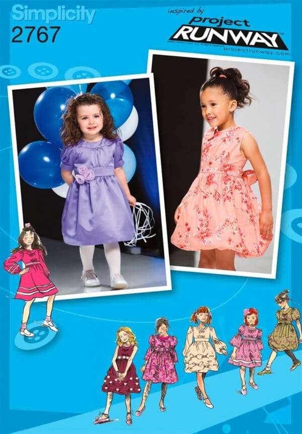 Simplicity Sewing Pattern 2767 Toddler/Child Dresses, AA (1/2-1-2-3)