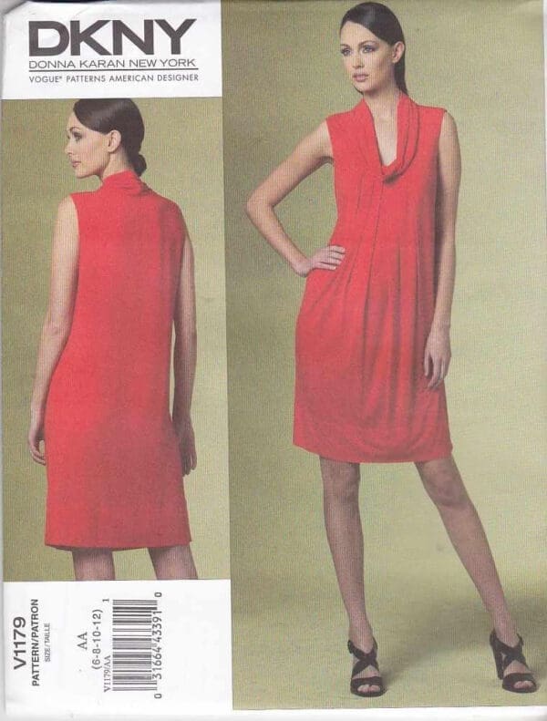 VOGUE PATTERNS V1179 Misses' Dress, Size AA (6-8-10-12)