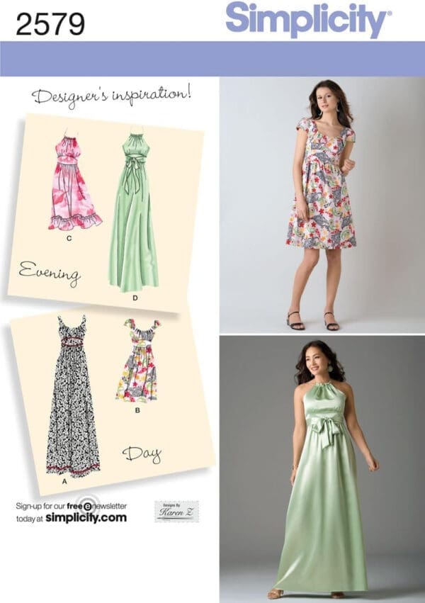 Simplicity Sewing Pattern 2579 Misses Special Occasion Dresses, P5 (12-14-16-18-20)