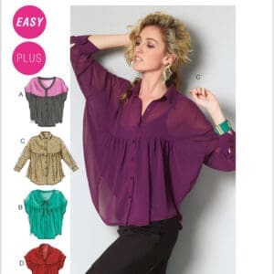 McCall Patterns M6605B50 Misses'/Women's Tops and Tunic Sewing Pattern, Size B5 (8-10-12-14-16)
