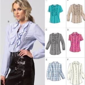 VOGUE PATTERNS V8857 Misses' Blouse and Tunic Sewing Template, Size B5 (8-10-12-14-16)