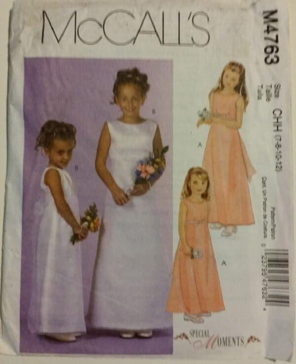 McCall's Children And Girls Dresses M4763 CHH (7-8-10-12)