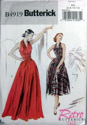 BUTTERICK PATTERNS B4919 Misses' Dress, Size AA (6-8-10-12)