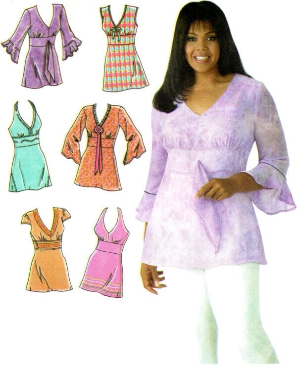 Simplicity Pattern 4277 Khaliah Ali Collection Misses/ Women's Tunics Size AA (10-18)