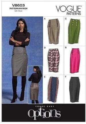DistiKem(TM) Vogue Patterns V8603 Misses Skirt Size AA (6-8-10-12)
