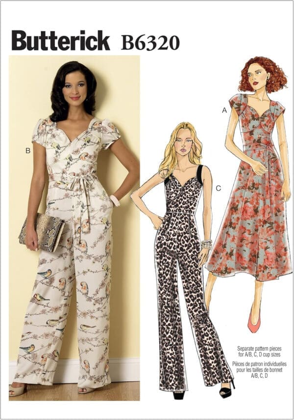 Butterick Patterns B6320 Misses' Sweetheart-Neckline Dress and Jumpsuits, Size E5 (14-16-18-20-22)