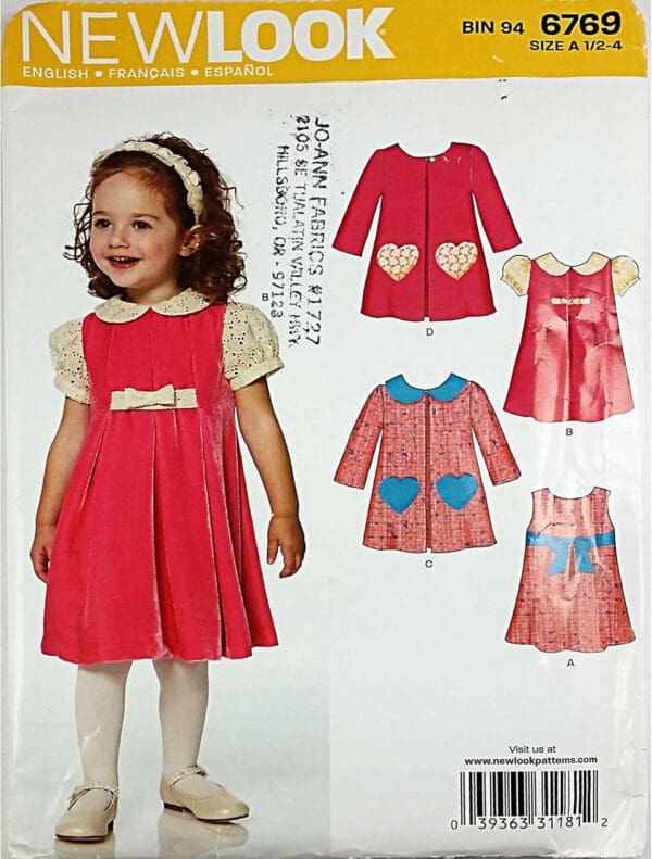 Sewing Pattern New Look 6769 Toddlers' Five Sizes in One - Image 3