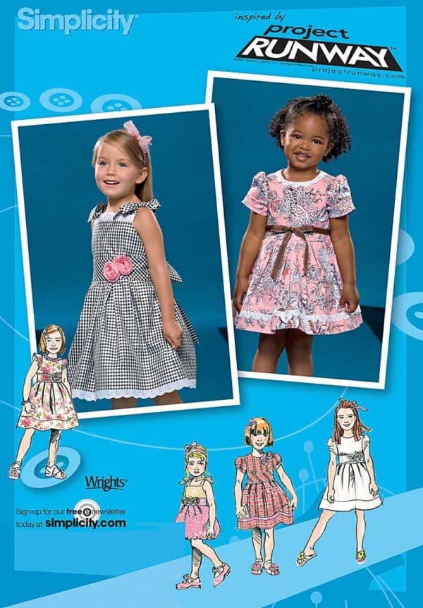 Simplicity Sewing Pattern 2460 Toddler's and Child's Dresses, AA (1/2-1-2-3)