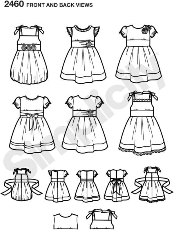 Simplicity Sewing Pattern 2460 Toddler's and Child's Dresses, AA (1/2-1-2-3) - Image 3