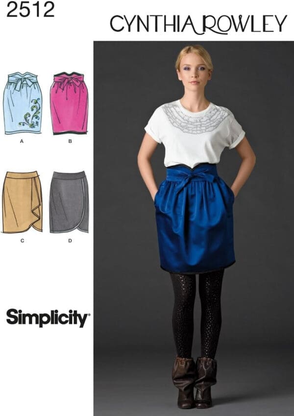 Simplicity Sewing Pattern 2512 Misses Skirts, P5 (12-14-16-18-20)