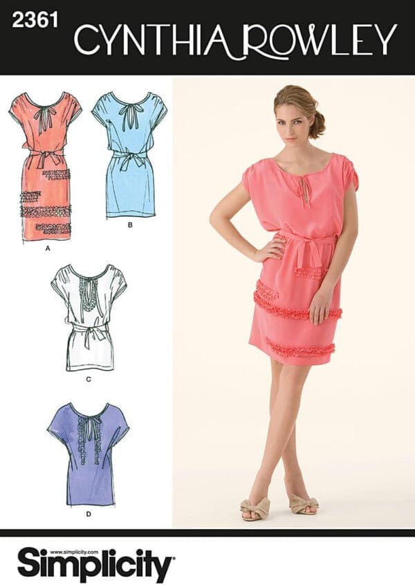 Simplicity Sewing Pattern 2361 Misses' Dresses, P5 (12-14-16-18-20)