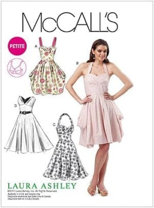 McCall's Patterns M6350 Misses'/Miss Petite Lined Dresses in 2 Lengths, Size EE (14-16-18-20)