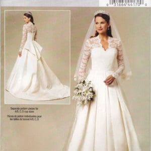 Butterick Pattern BP249 Wedding Gown Size A5 (6-8-10-12-14)