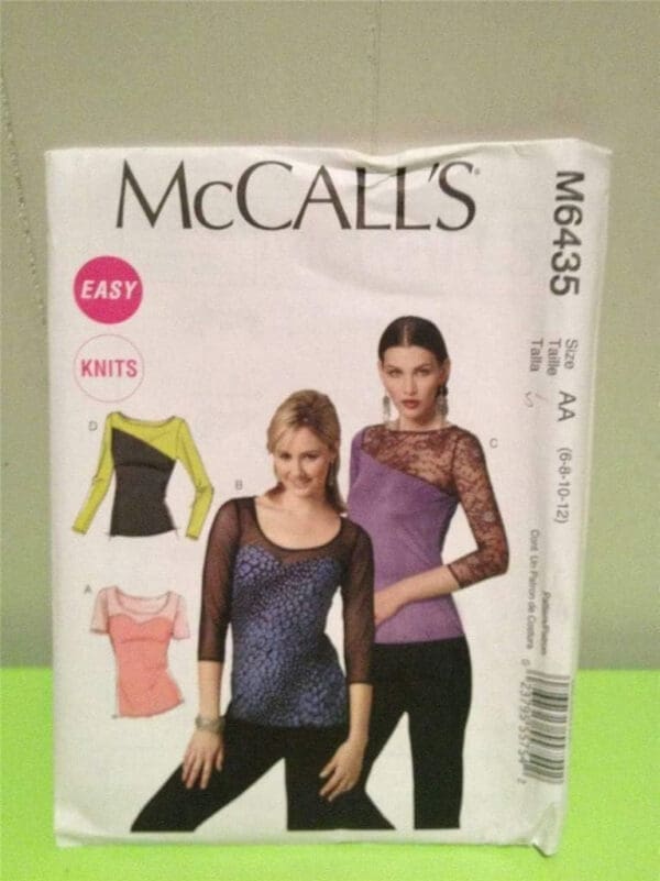 McCall Patterns M6435 Misses' Tops, Size DD (12-14-16-18) - Image 3