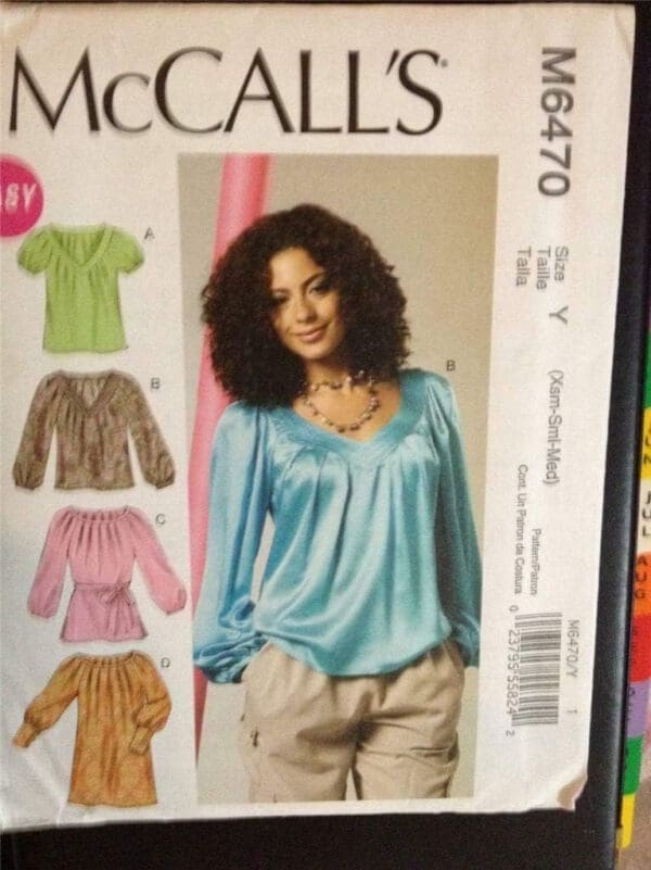 McCall's Patterns M6470 Misses' Tops, Tunic, Belt and Dress, Size Y (XSM-SML-MED) - Image 3