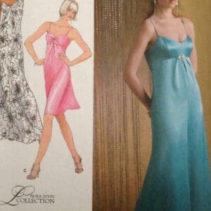 Simplicity Sewing Pattern 2640 Size R5 Misses Evening Dress in Two Lengths with Back Variations