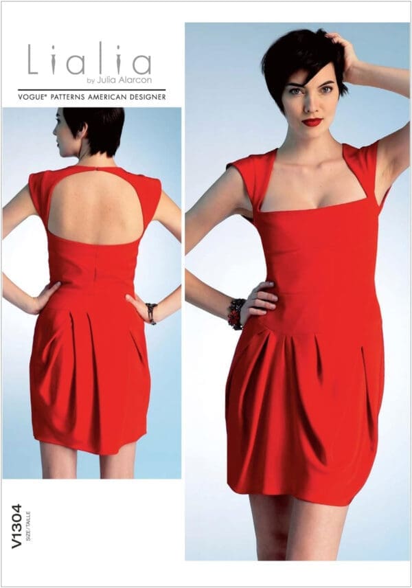 VOGUE PATTERNS V1304 Misses Dress, Size D5 (12-14-16-18-20)