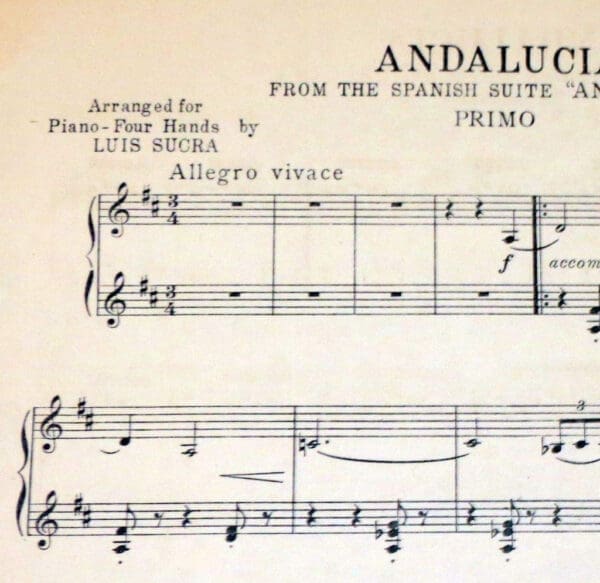 Andalucia, for four hands on one piano - Image 3