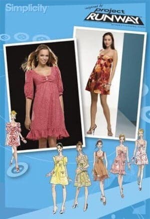 Simplicity PATTERN 2951 PROJECT RUNWAY MISSES'/MISS PETITE MINI DRESS OR DRESS WITH BODICE VARIATIONS SIZE D5 4-12
