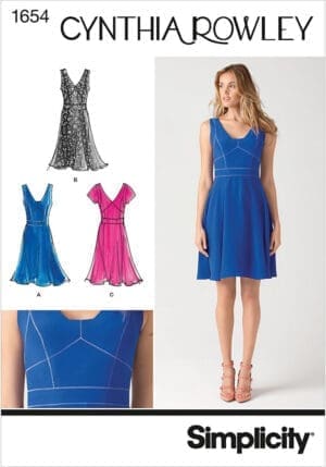 Simplicity 1654 Misses' Dress Cynthia Rowley Collection Sewing Pattern, Size D5 (4-6-8-10-12)