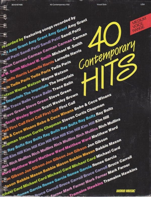 40 Contemporary Hits Volcal Solo - Medium Voice Range