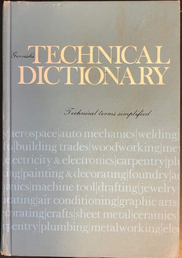 Gerrishs Technical Dictionary Technical Terms - Image 2