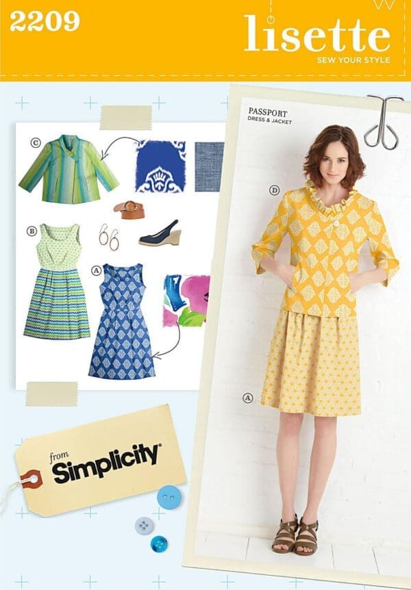 Simplicity Sewing Pattern 2209 Misses' Dresses and Jacket, Size H5 (6-8-10-12-14)