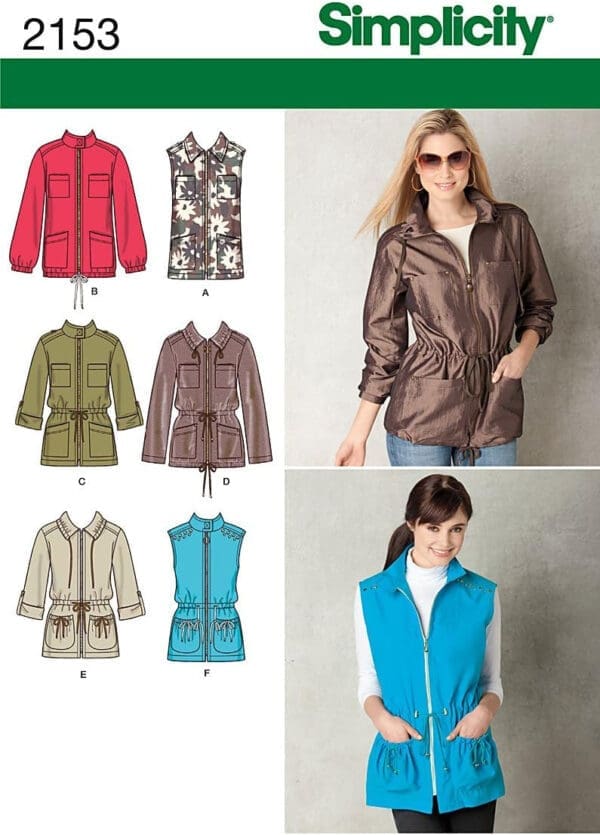 Simplicity Sewing Pattern 2153: Misses' Jackets and Coats, Size U5 (16-18-20-22-24)