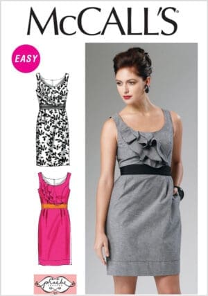 McCall Patterns M6518 Misses' Lined Dress, Size A5 (6-8-10-12-14)