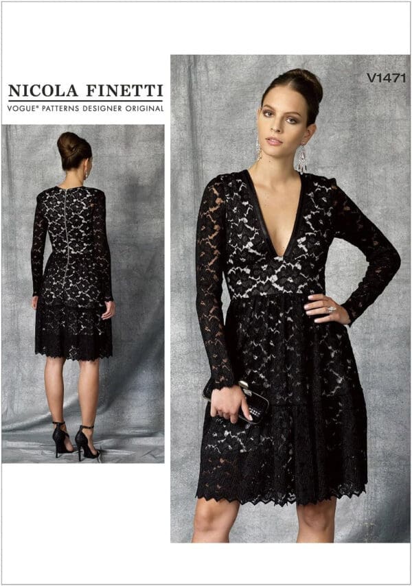 Vogue Patterns V1471 Misses' Dress, A5 (6-8-10-12-14)