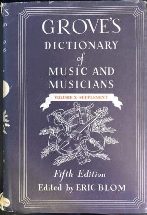 Grove's Dictionary of Music and Musicians Volume 10 (Volume X-Supplement)