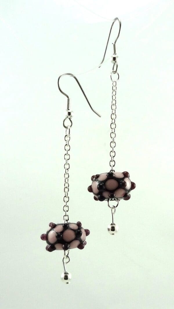 Rose Baubles Lampworked Glass Bead Earrings - Image 2