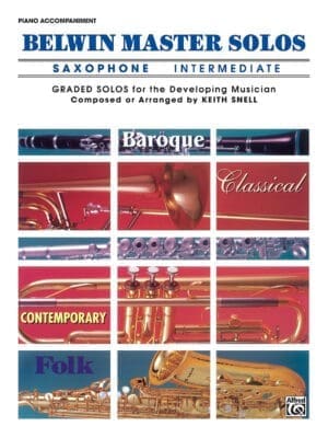 Belwin Master Solos (Alto Saxophone), Vol 1: Intermediate Piano Acc. (Belwin Master Solos, Vol 1)
