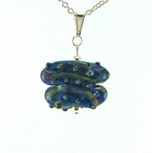 Thing Number Three Iridescent Lampworked Glass Bead Necklace