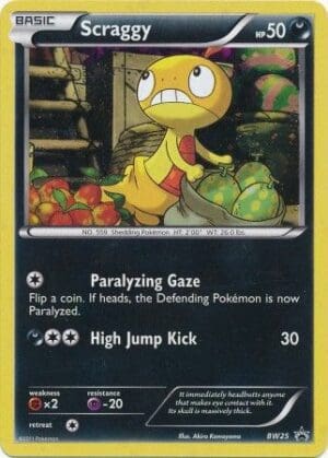 Scraggy - BW25 (Cosmos Holo) - Black and White Promos (PR)